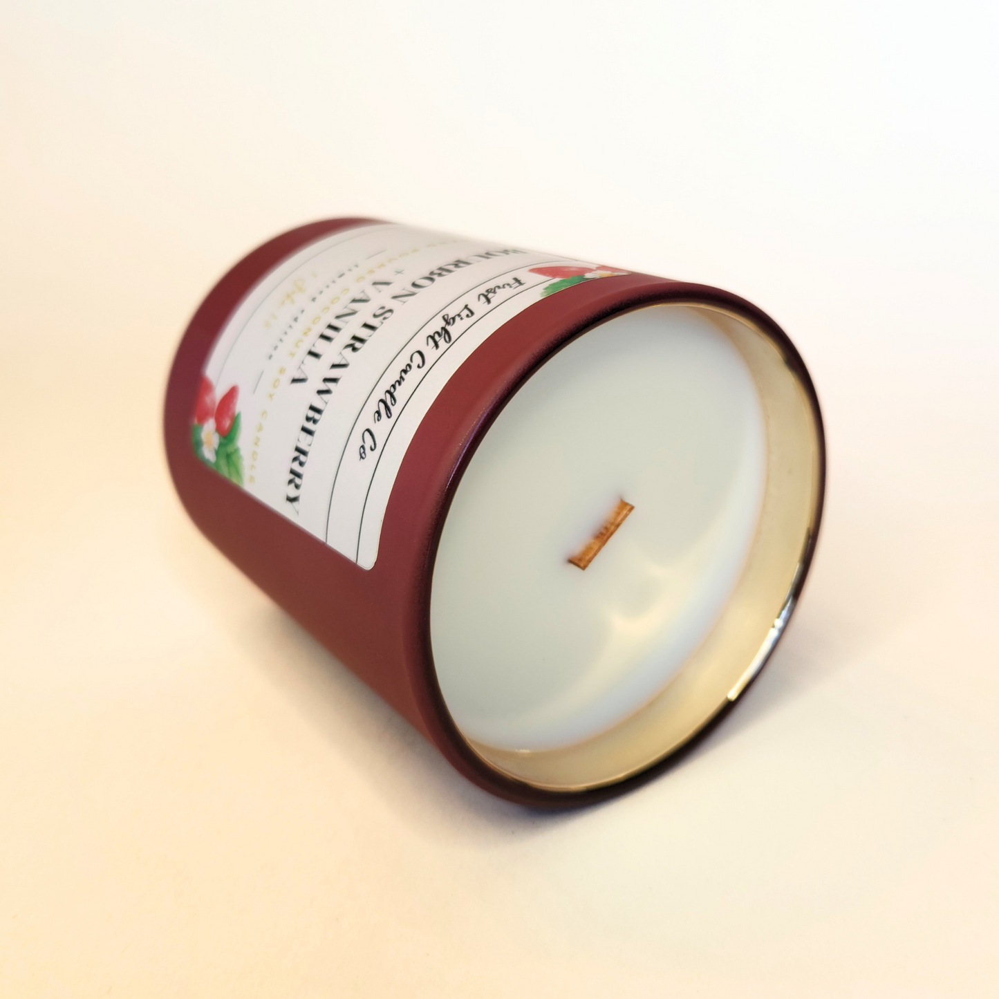 Bourbon Strawberry + Vanilla - 8oz Coconut Soy Candle