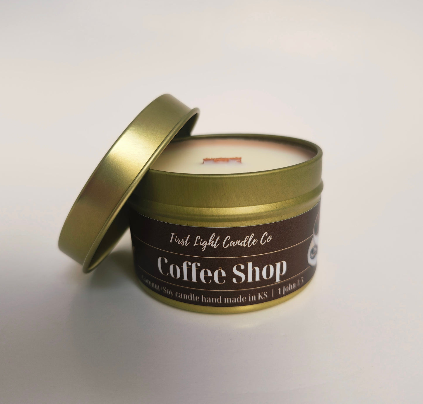 Coffee Shop- 4 ounce Coconut Soy Candle