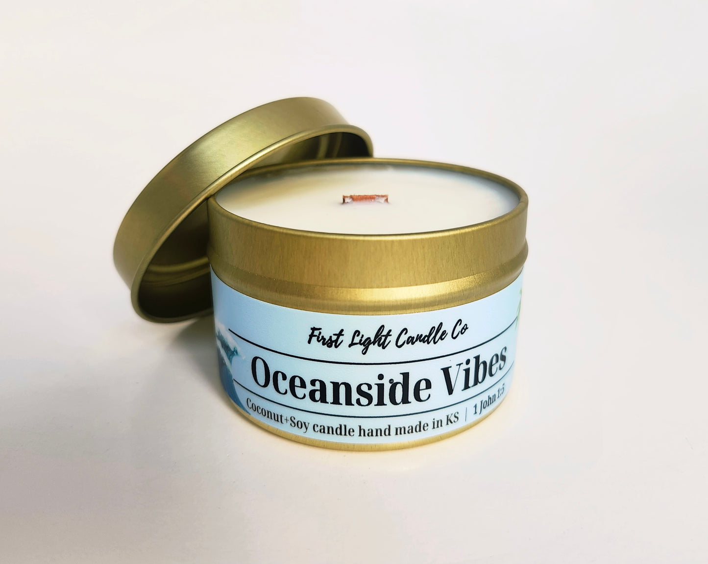 Oceanside Vibes- 4 ounce Coconut Soy Candle