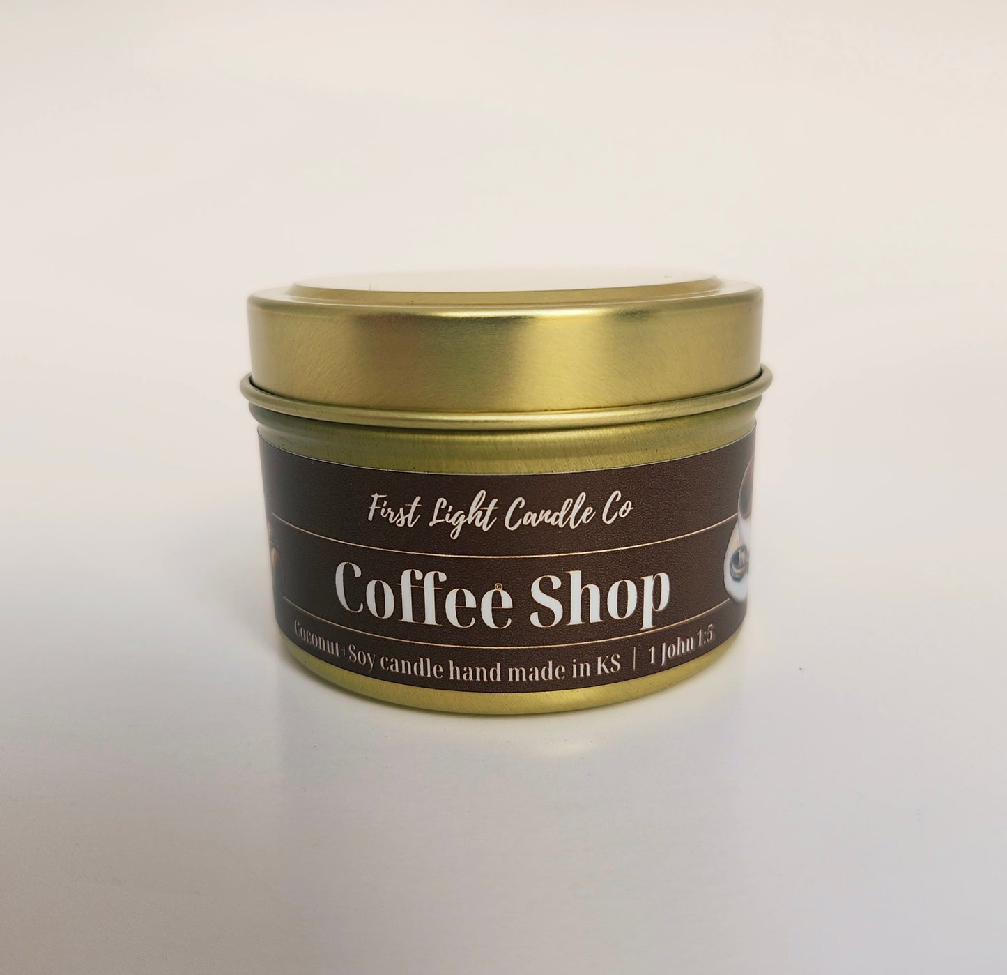 Coffee Shop- 4 ounce Coconut Soy Candle