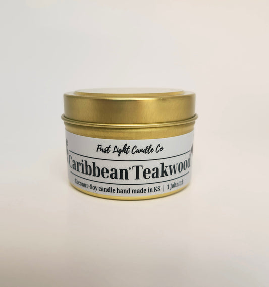 Caribbean Teakwood- 4 ounce Coconut Soy Candle