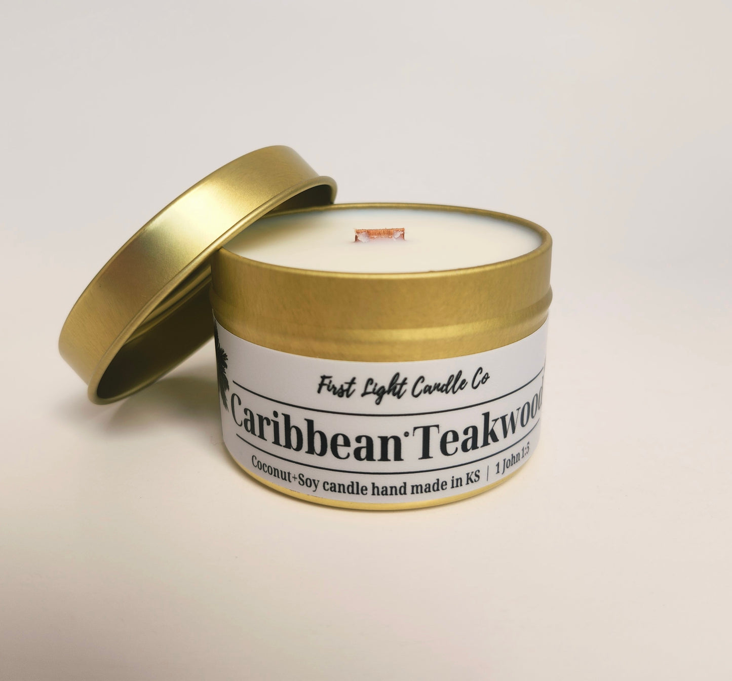 Caribbean Teakwood- 4 ounce Coconut Soy Candle