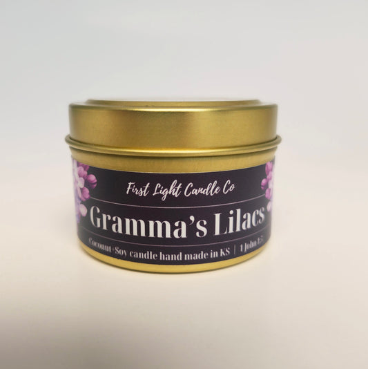 Gramma's Lilacs- 4 ounce Coconut Soy Candle