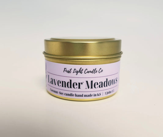 Lavender Meadows- 4 ounce Coconut Soy Candle