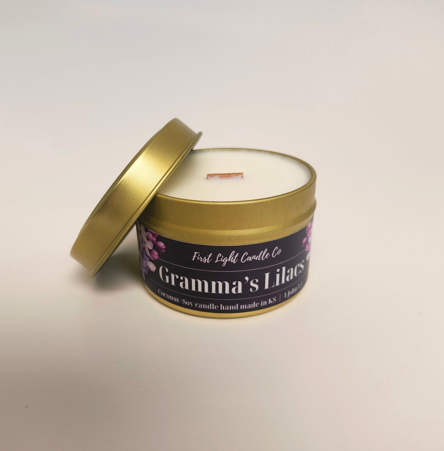 Gramma's Lilacs- 4 ounce Coconut Soy Candle